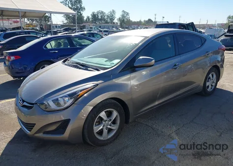 2014 Hyundai Elantra Se from USA, damaged, VIN 5NPDH4AE0EH533634